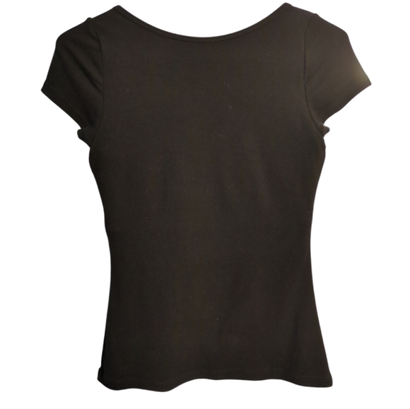 Klassy Network Brami Henley T-shirt, ribbed cotton, built-in bra padding, S - Picture 8 of 12